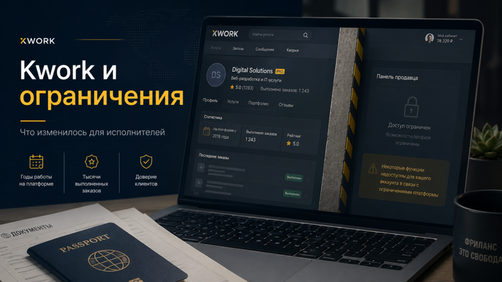 Kwork: ограничения для исполнителя после нескольких лет работы на платформе