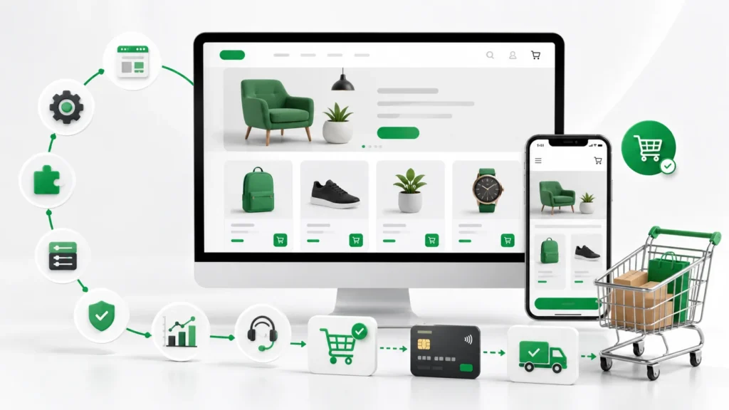 Интернет-магазин WooCommerce с каталогом, оплатой и доставкой