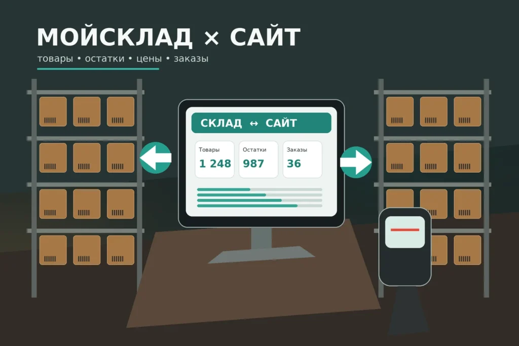 Интеграция сайта с МойСклад через API для товаров, остатков и заказов