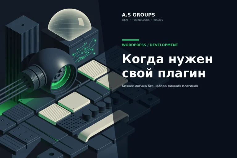 Кастомный плагин WordPress для бизнес-логики, API, WooCommerce и административных задач