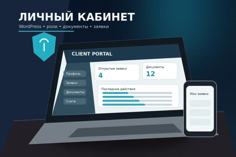 Кастомный личный кабинет на WordPress для клиентов и бизнеса