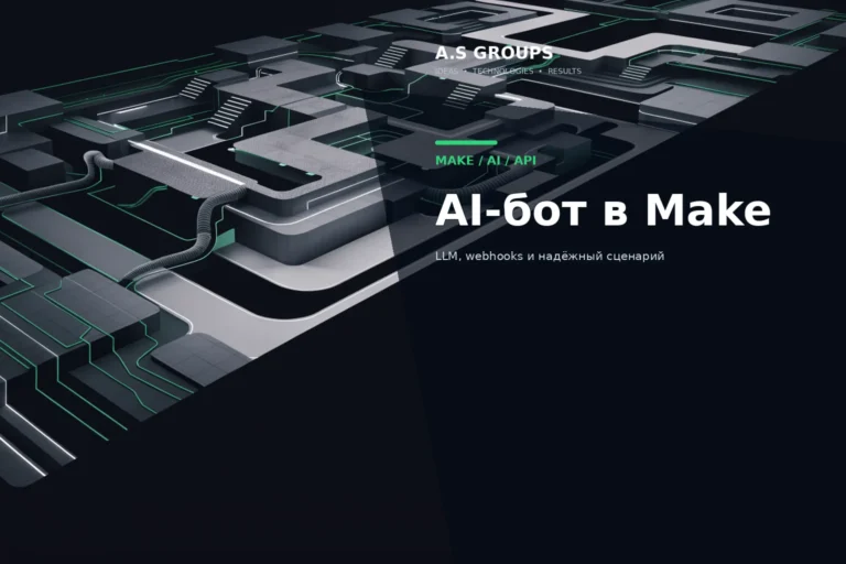 AI-бот в Make с LLM, webhooks и внешними API в надёжном бизнес-сценарии