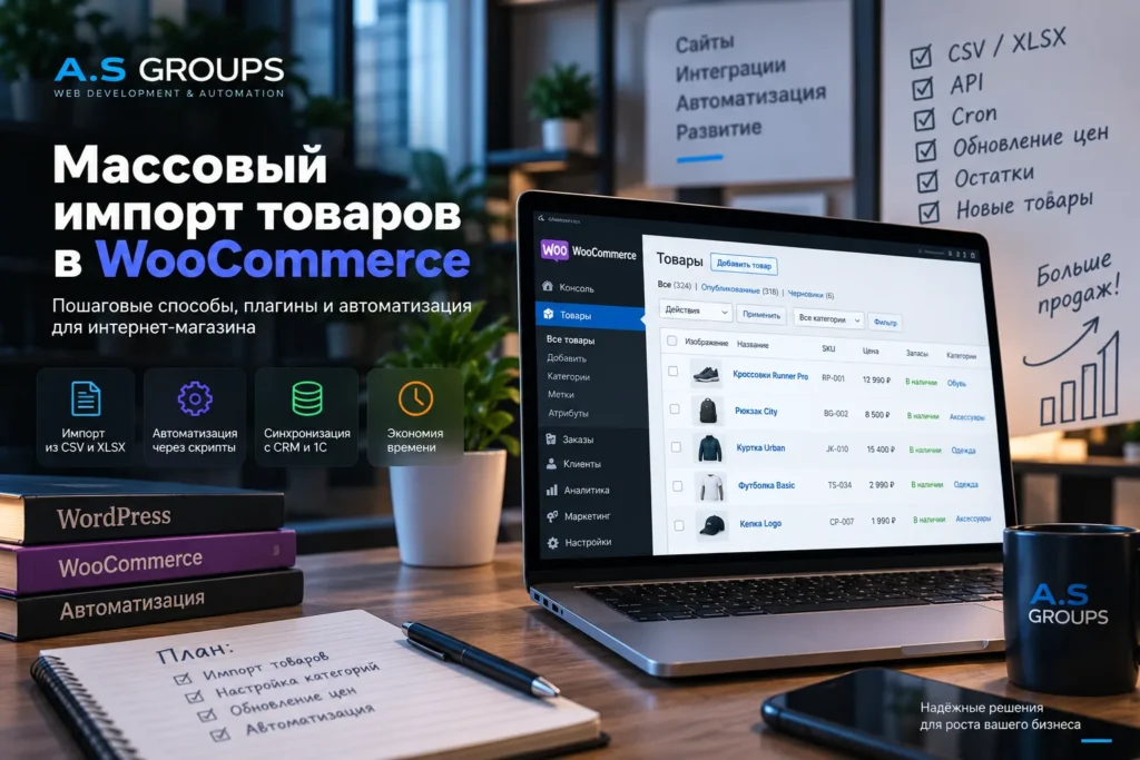 Массовый импорт и автоматическое обновление товаров в WooCommerce