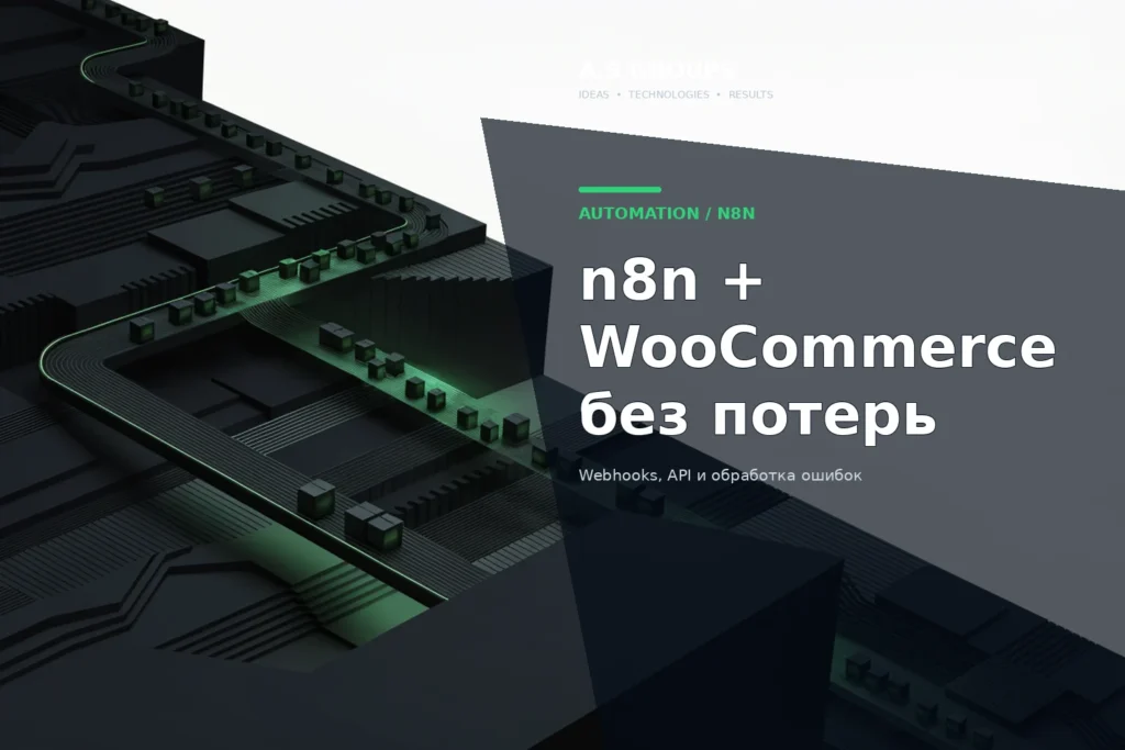 Надёжная автоматизация заказов WooCommerce через n8n, webhooks и API