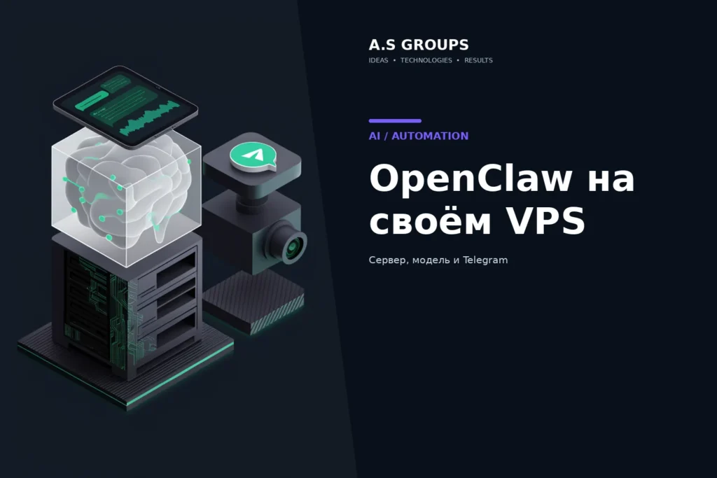 OpenClaw на VPS с AI агентом, Gateway и подключением Telegram