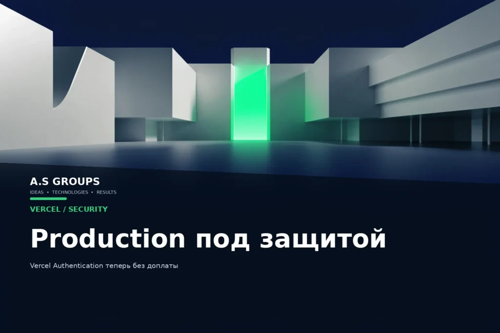 Защита production-деплоев Vercel через Vercel Authentication