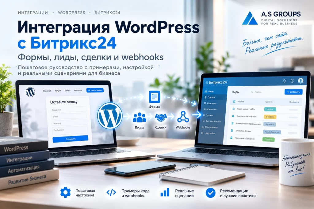 Интеграция WooCommerce и Битрикс24: передача заказов, клиентов и сделок через API