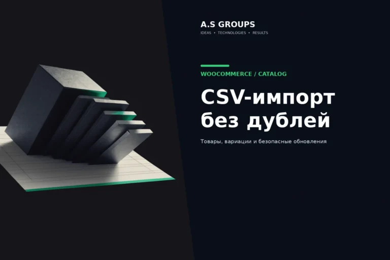 Импорт товаров WooCommerce из CSV и безопасное массовое обновление каталога