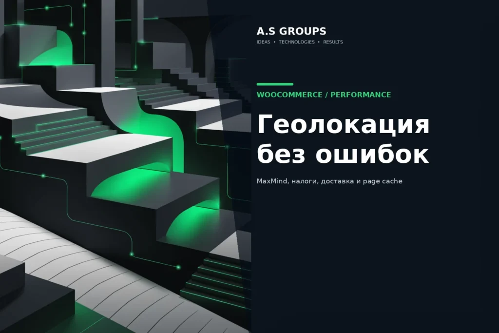 Геолокация WooCommerce через MaxMind с корректным кэшированием по странам