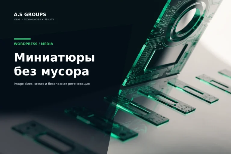 Размеры изображений WordPress и безопасная регенерация миниатюр через WP-CLI