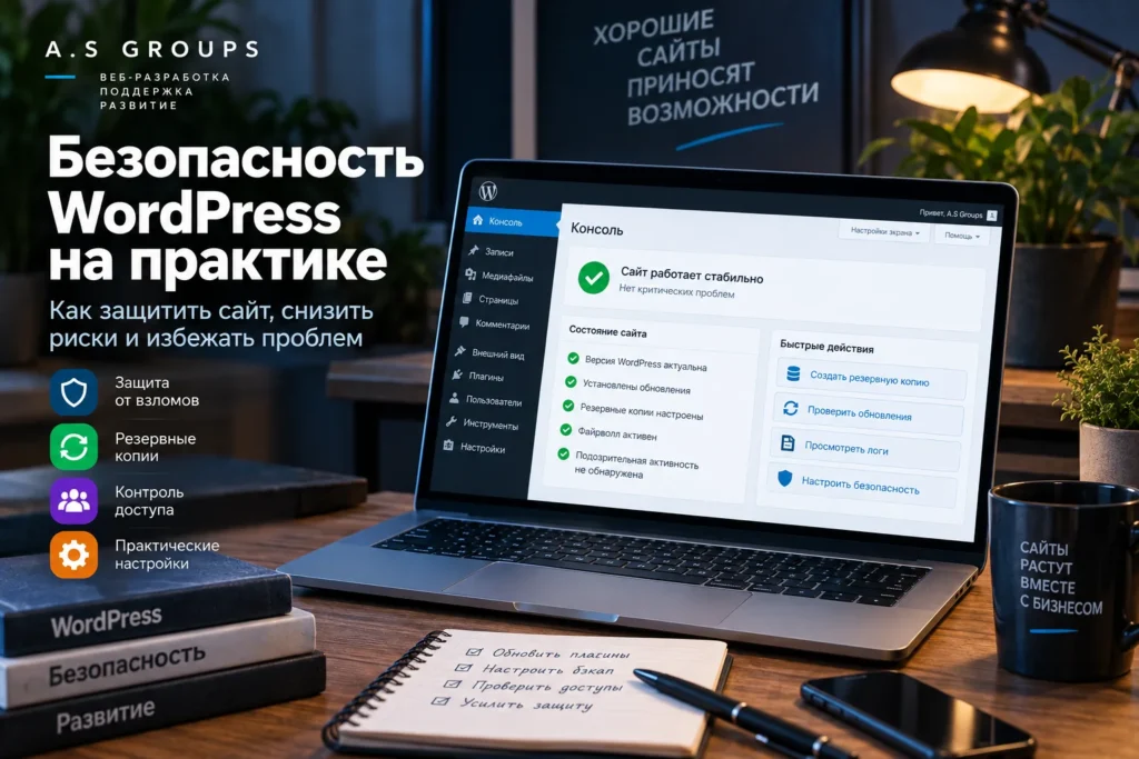 Практическая настройка безопасности WordPress и контроль состояния сайта