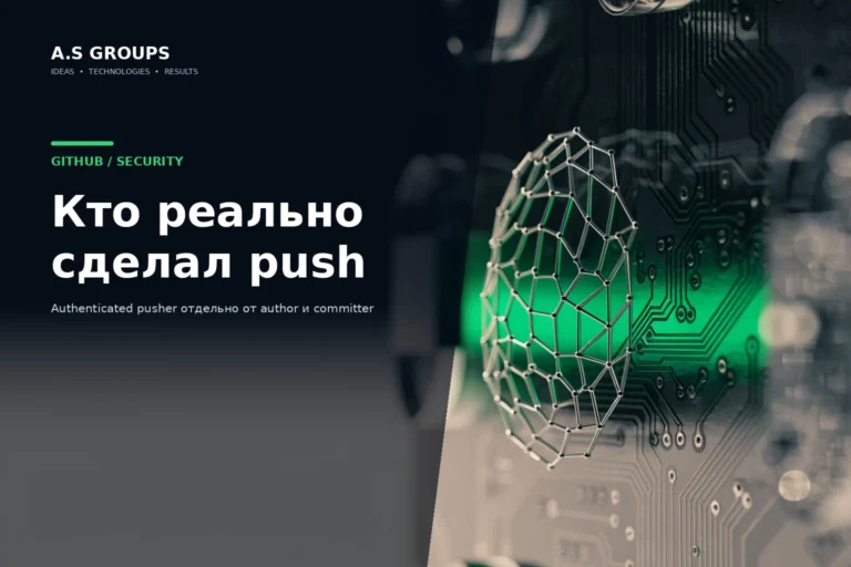 GitHub Push Attribution показывает реального authenticated pusher отдельно от author и committer
