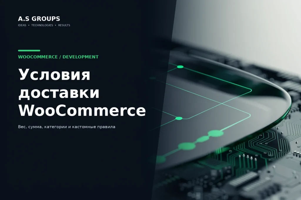 Правила доставки WooCommerce по весу, сумме и категории товара