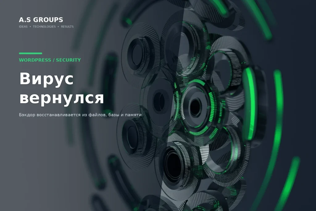 Самовосстанавливающийся WordPress-бэкдор в файлах, базе и памяти